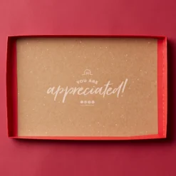 Thank You Charcuterie & Sweets Gift Box -HICKORY FARMS Sales 18 thank you lid inside