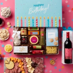 Birthday Charcuterie & Sweets Gift Box With Wine -HICKORY FARMS Sales birthday charcuterie and sweets gift box with wine 006455 2