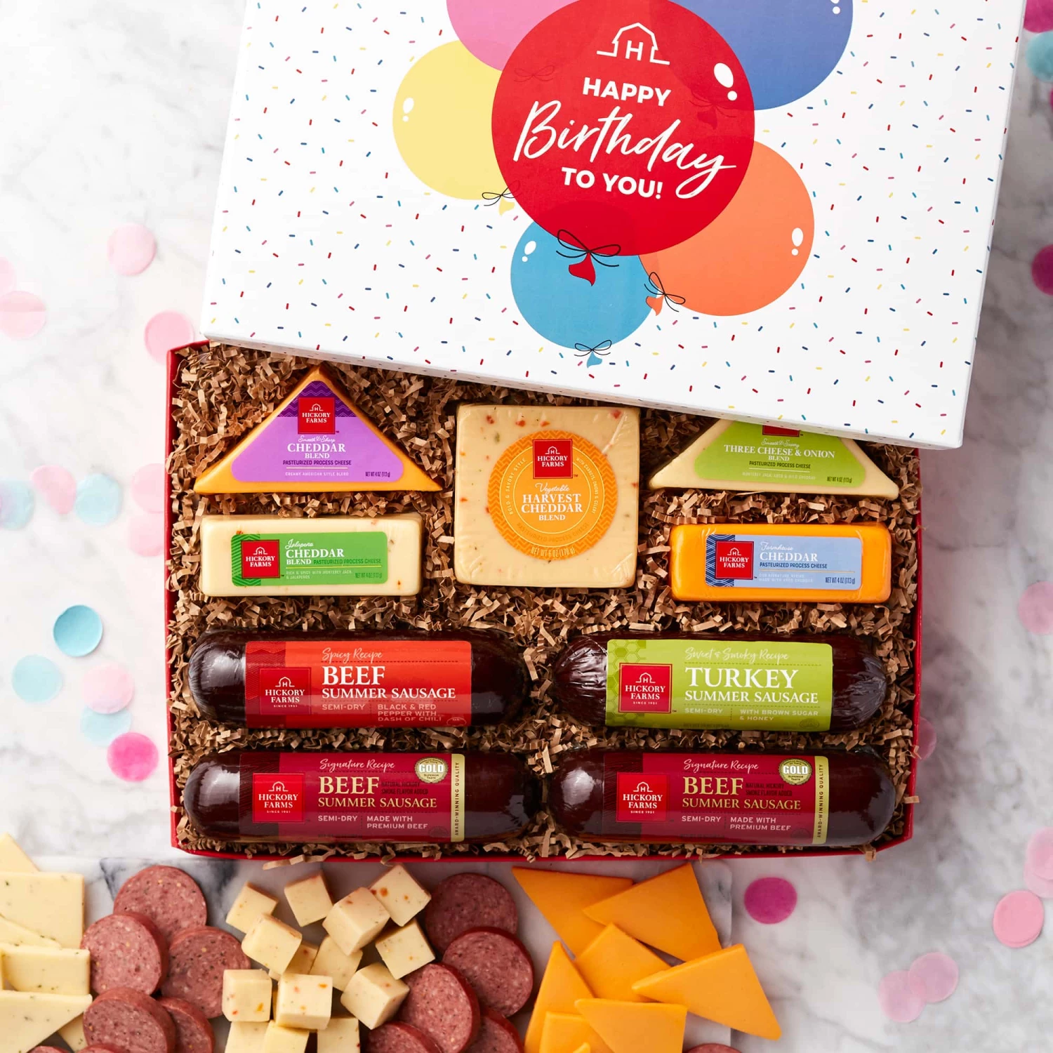 Birthday Cheese & Sausage Lover's Gift Box 3 Birthday Cheese & Sausage Lover's Gift Box