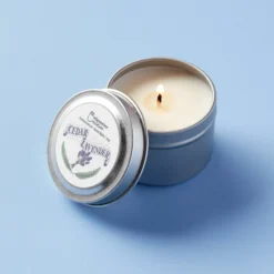 Garden Party Gift Set -HICKORY FARMS Sales candle cedar lavender travel tin 002397 alt