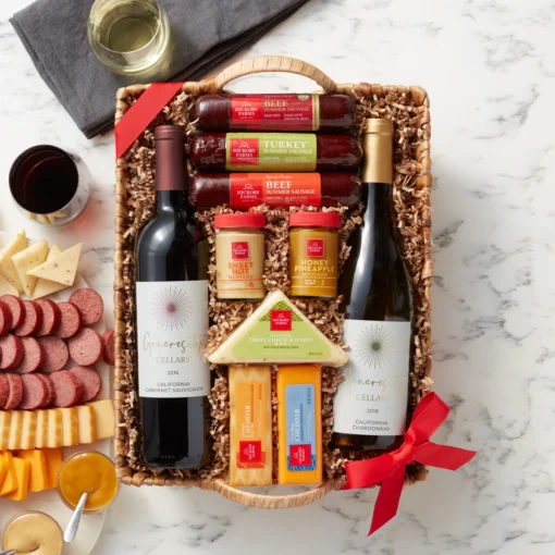 Hearty Bites & Wine Gift Basket -HICKORY FARMS Sales hearty bites and wine gift basket 002627 m1 1